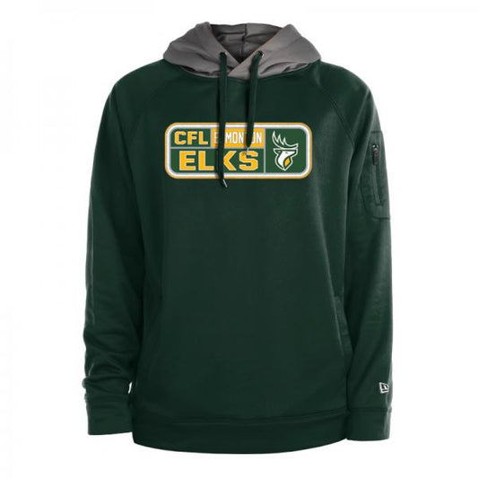 Edmonton Elks - New Era Active Poly Fleece Patch Hood