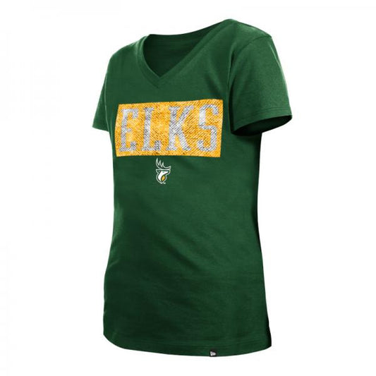 Edmonton Elks - New Era Girls Cotton Flip Sequin Tee