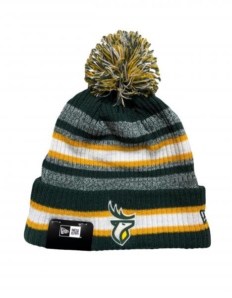 Edmonton Elks - New Era SL Knit Pom Striped Toque