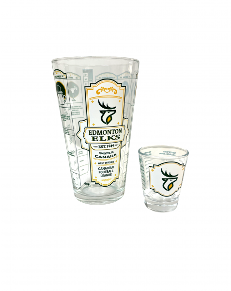 Edmonton Elks 4pc Bartender Glassware Set