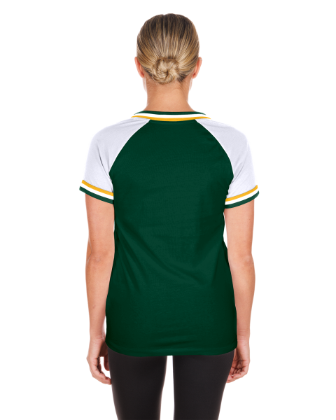 Edmonton Elks - New Era Womens Cursive Glitter V-Neck