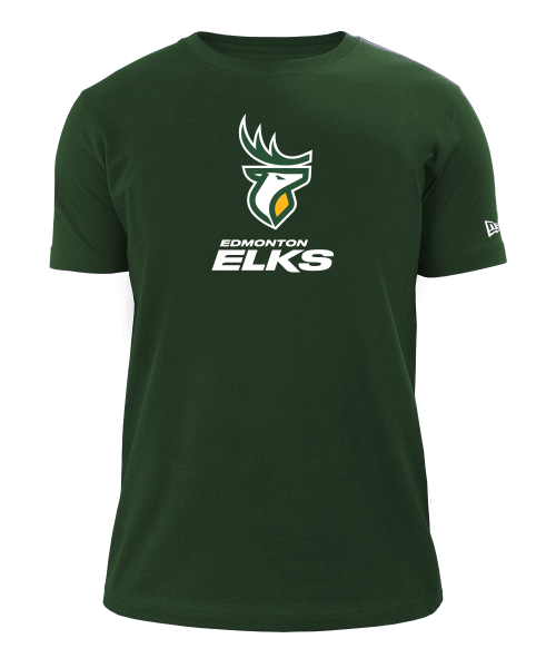 Edmonton Elks- New Era Mens Green Primary Stack Tee