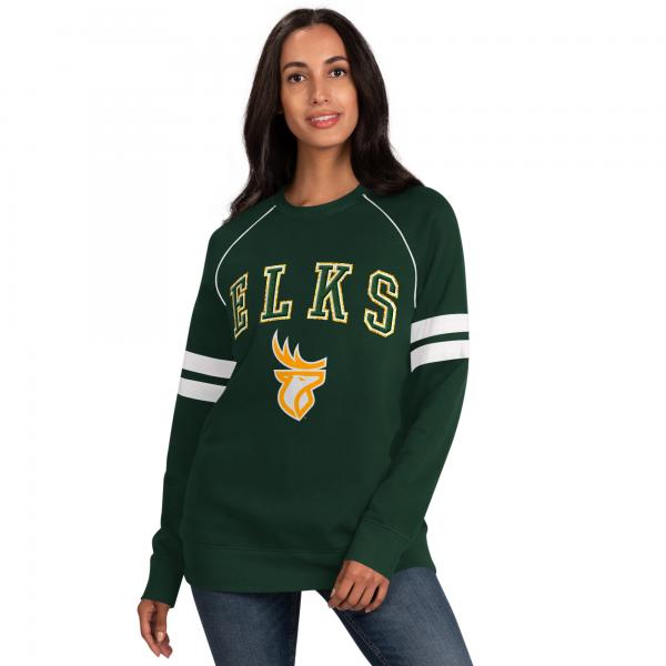 Edmonton Elks- Womens Glitter Outline Crewneck