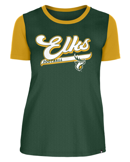 Edmonton Elks New Era Womens Cursive Wordmark Tee