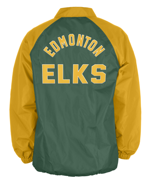 Edmonton Elks New Era Green & Gold Coaches Jacket