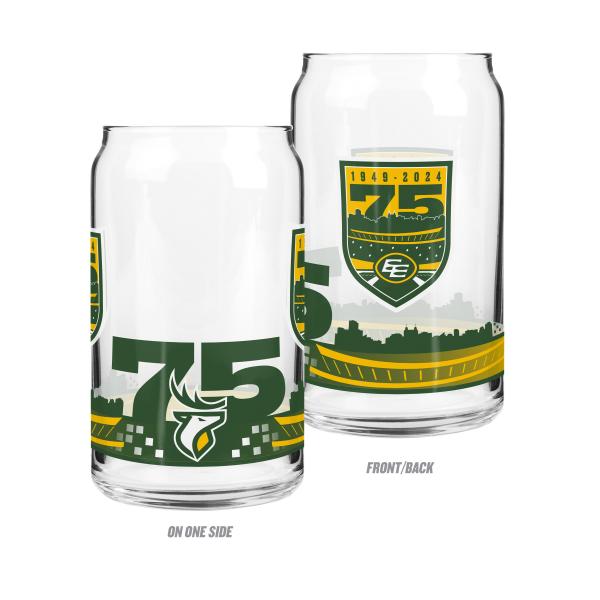 Edmonton Elks 75th Anniversary Can Glass