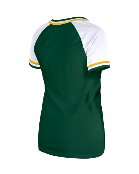 Edmonton Elks - New Era Womens Cursive Glitter V-Neck
