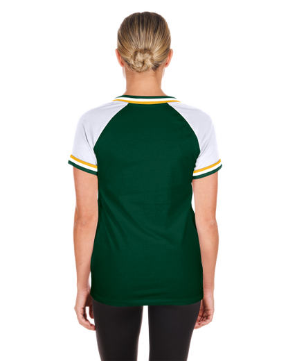 Edmonton Elks - New Era Womens Cursive Glitter V-Neck