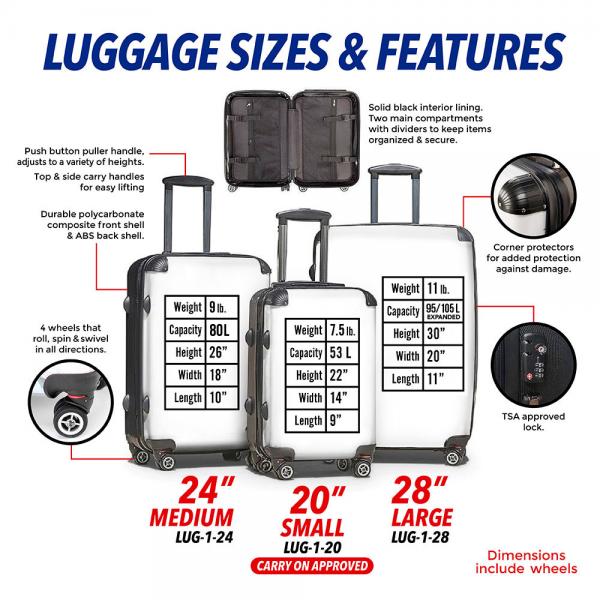 Edmonton Elks - #2 Big Logo Luggage