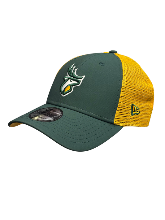 Edmonton Elks - New Era 940 Trucker Green and Gold Elks Logo