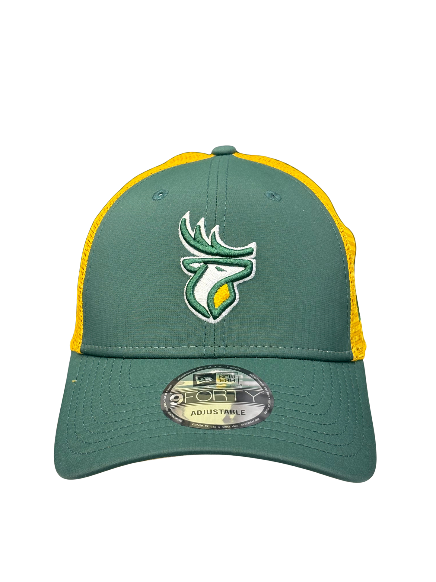 Edmonton Elks - New Era 940 Trucker Green and Gold Elks Logo