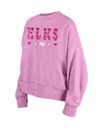 Edmonton Elks - New Era Youth Pink Sequin Crew