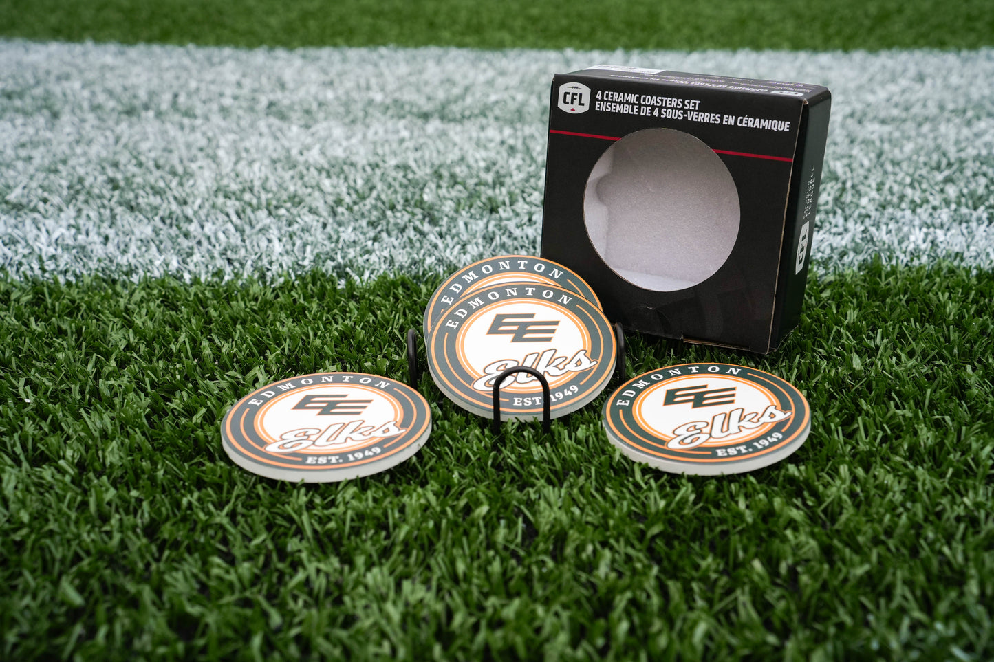 Edmonton Elks - 4 Pack  Ceramic Coaster