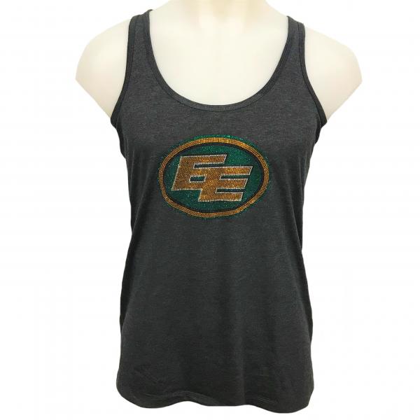 Edmonton Elks- Bulletin Ladies Rhinestone Tank Black