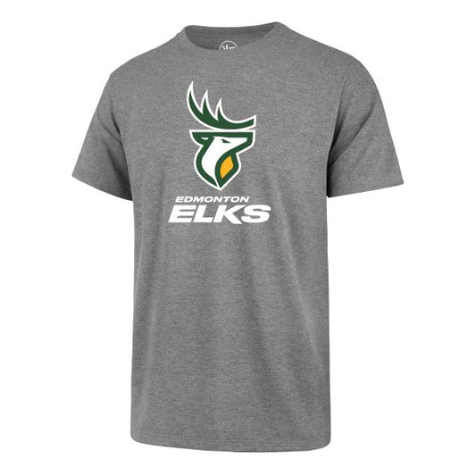 Edmonton Elks- 47 Wordmark Grey Tee