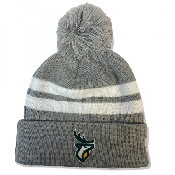 Edmonton Elks- New Era Grey Top Stripe Pom Primary