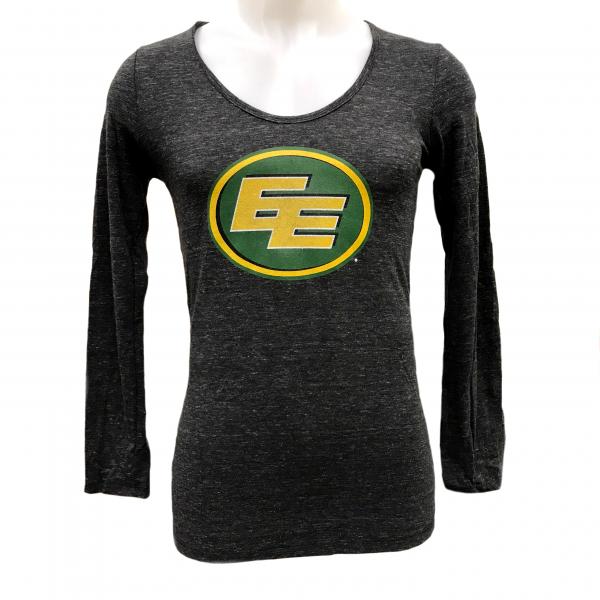 Edmonton Elks- New Era Womens Charcoal Logo L/S