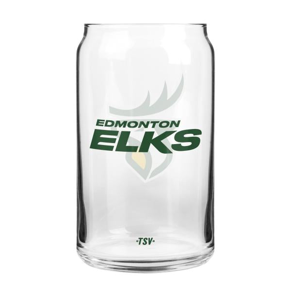 Edmonton Elks- Primary Logo Can Glass