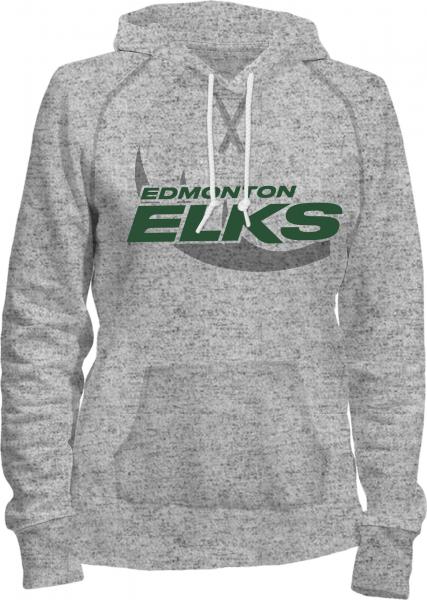 Edmonton Elks- Bulletin Womens Antler Wordmark TriBlend Hood